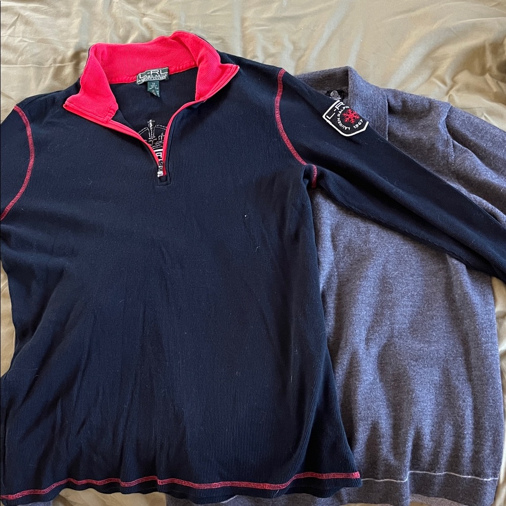 Two Long Sleeve Polo Shirts (XL)